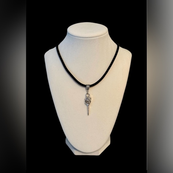 CROW RAVEN BIRD SKULL Pendant Silver Necklace Earrings Set Men Gothic Punk Biker - Picture 7 of 10